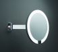 Preview: ALISEO 020832 - Batterie Wand LED Kosmetikspiegel "LED INTERFACE" 3-Fach Vergrößerung, Ø22cm, Infrarotsensor, für 4x AA Batterien, Abschaltautomatik, transluzenter Acrylrahmen