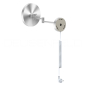 Preview: DEUSENFELD WL1000EG - Echt Edelstahl 304 Wand LED Kosmetikspiegel, Tageslicht 6500-7000K, 10x Vergrößerung, Ø20cm, Spiralnetzkabel, matt gebürstet