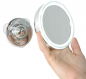 Preview: Bravat by Dietsche 411710 - Saugnapf / Magnet LED Kosmetikspiegel "LARISA" , 5x Vergrößerung, Batteriebetrieb, verchromt