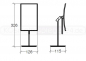 Preview: Design Stand Kosmetikspiegel "QUADRATO" 3-Fach Vergrößerung, chrom