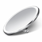 Preview: Simplehuman ST3025 - Edelstahl Sensor Akku LED Kosmetikspiegel Handspiegel Reisespiegel, 3 - fach Vergrößerung, USB Ladebuchse, ø10cm, matt gebürstet, inkl. Reisetasche
