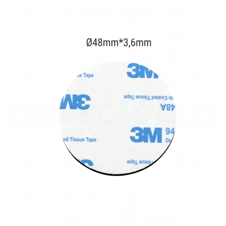 Preview: DEUSENFELD KK5 - Kosmetikspiegel Schminkspiegel zum Kleben, Klebespiegel, selbstklebend, 5x Vergrößerung, Ø 20cm, rund, Rahmenlos, mit 3M™ Klebepad