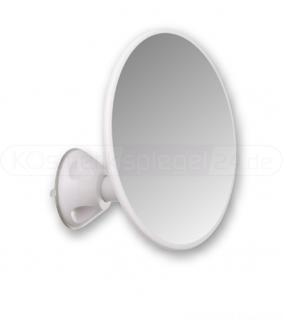 DEUSENFELD SK185 - Acryl Saugnapf Kosmetikspiegel Rasierspiegel Schminkspiegel, ø 18cm , 5x Vergrößerung, Kugelgelenk, QUICK FIX Befestigung !