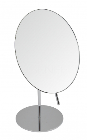 DEUSENFELD SK50C - Stand Kosmetikspiegel, 5x Vergrößerung, einseitig, Ø20,8cm, schwere Qualität, verchromt