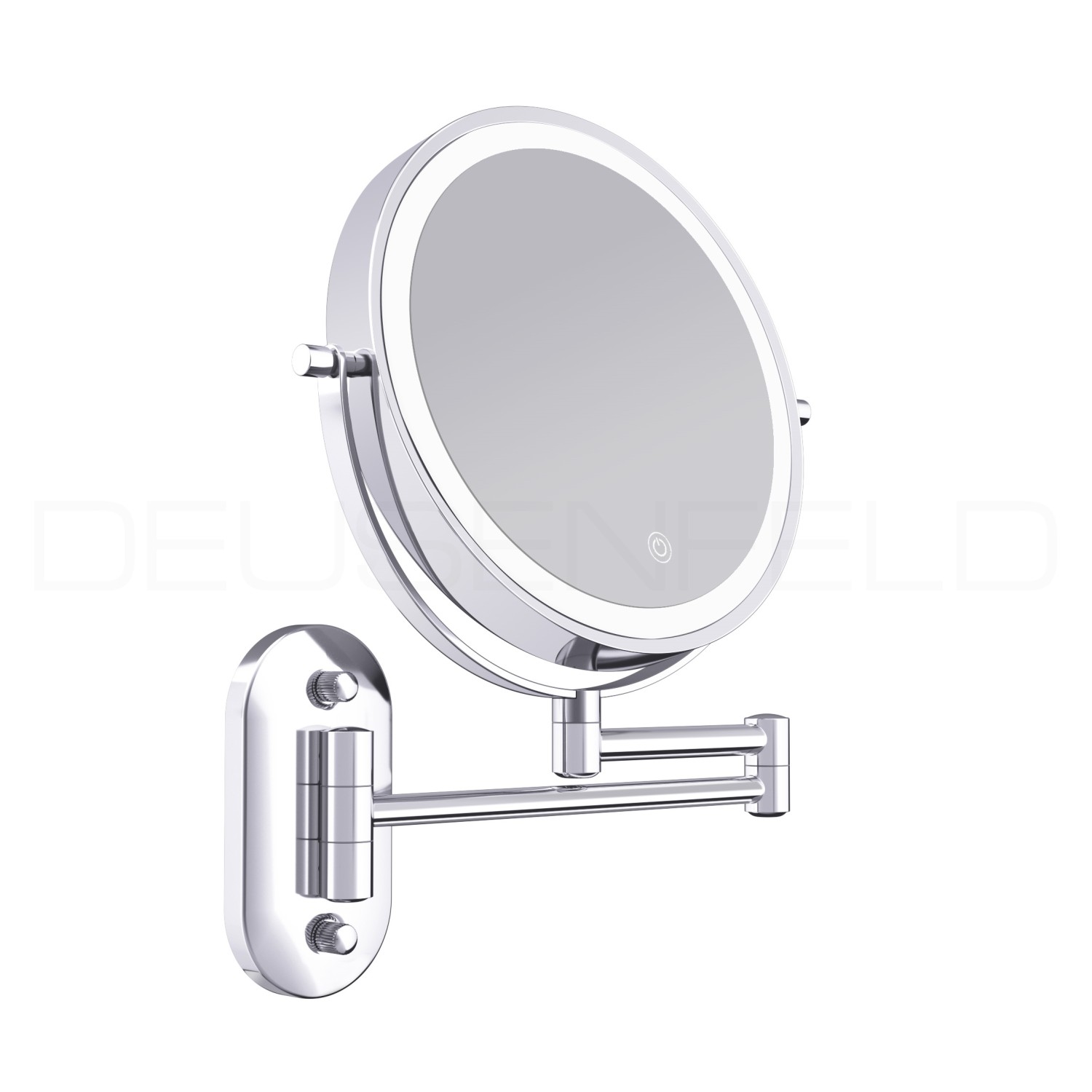 Mimigo Wand montiert Make-up Spiegel, 1x 3x Vergrößerung 360 Grad Rotation  doppelseitige Led beleuchtet Eitelkeit Spiegel für Badezimmer Batterie  betrieben