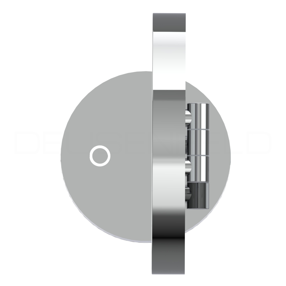 DEUSENFELD SL70CTA - Premium Akku LED Stand Kosmetikspiegel, CTT - stufenlos einstellbarer Farbton von 2700-6500K, hell, LED Touch-Control, USB-C, 5000mAh Akku, 7x Vergrößerung, Ø20cm, verchromt