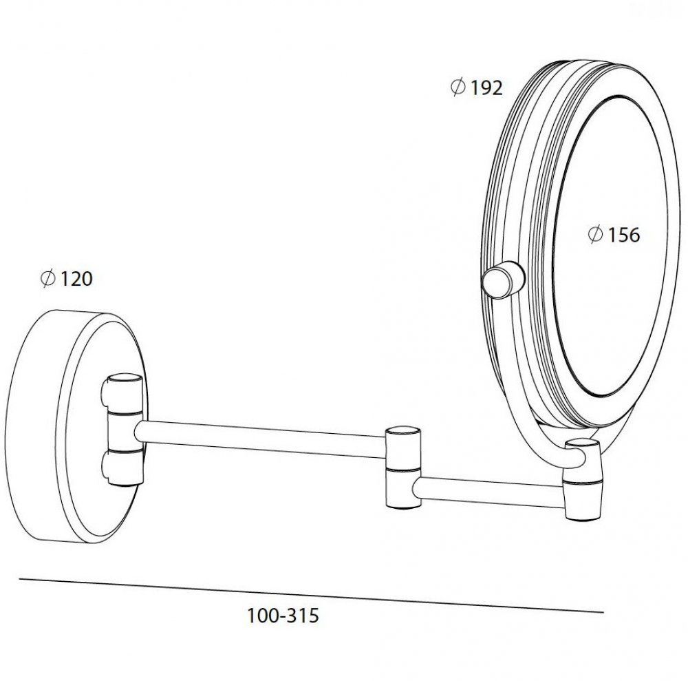 Bravat by Dietsche 417510 - AKKU Wand Doppel LED Kosmetikspiegel Schminkspiegel "SITIA" 5-Fach und normal, inkl. Ladegerät