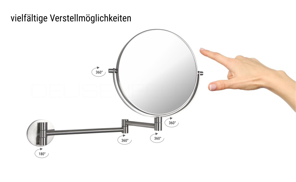 Deusenfeld Edelstahl Kosmetikspiegel K52EG