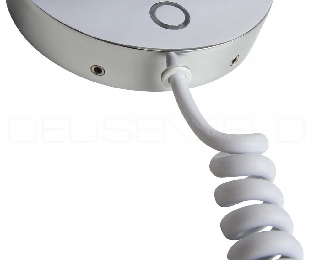 B-WARE: DEUSENFELD KL100CT - Premium LED Kosmetikspiegel, CTT - stufenlos einstellbarer Farbton von 2700-6500K, LED Touch-Control, 10x Vergrößerung, Ø25cm, verdeckte Befestigung, verchromt #97