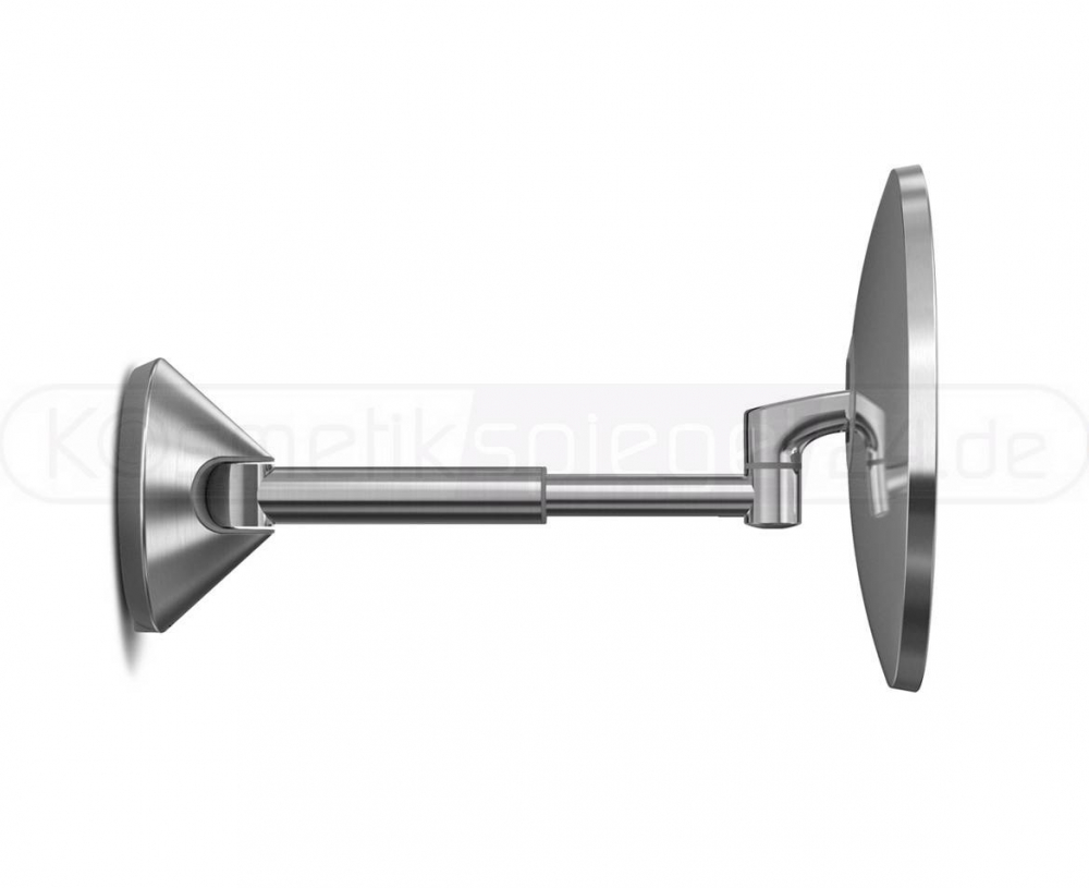 Simplehuman ST3002 - Edelstahl Wand Sensor Akku LED Kosmetikspiegel 5 - Fach Vergrößerung, USB Ladegerät, ø 23cm, Tageslicht LED, matt gebürstet