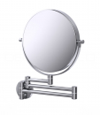 DEUSENFELD KW723C - Doppel Wand Kosmetikspiegel, 7x Vergrößerung + Normalspiegel, 3-Armig, Ø20cm, 360° vertikal und horizontal schwenkbar, verchromt