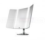 AUSSTELLER: Simplehuman ST3008 - Edelstahl Weitsicht Sensor Akku Stand LED Kosmetikspiegel, App Steuerung der Lichtfarbe, USB Ladebuchse, 51,5 x 40,8 x 18cm, matt gebürstet #80